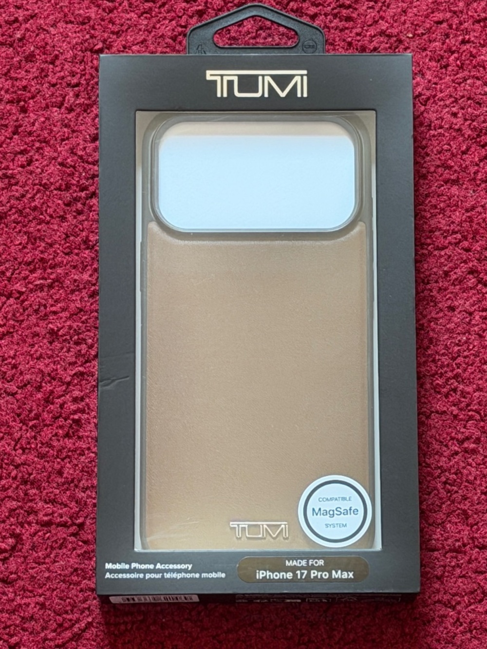 TUMI iPhone 17 Pro Max MagSafe Leather Phone Case